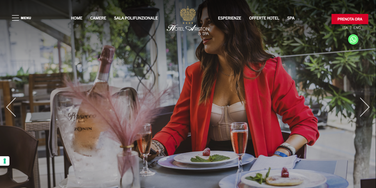Homepage sito Hotel Ariston Montecatini Terme — Hetaweb Lucca