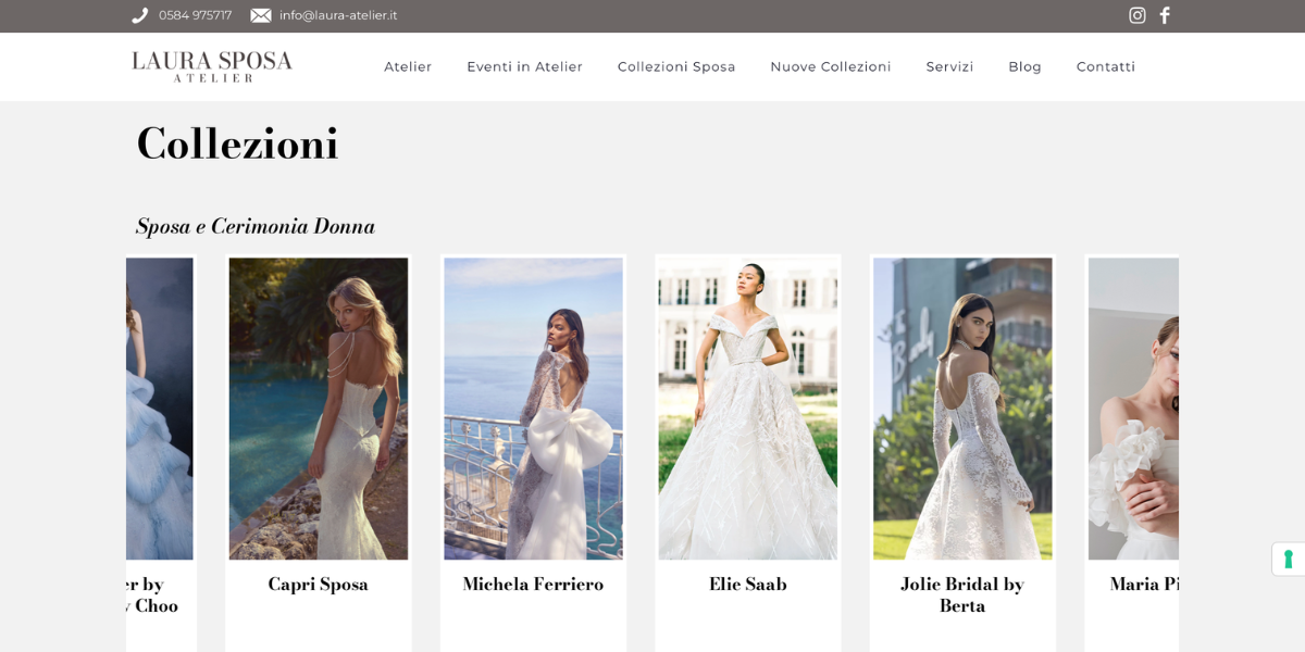 Collezione abiti da sposa Laura Sposa Chic — sito Hetaweb