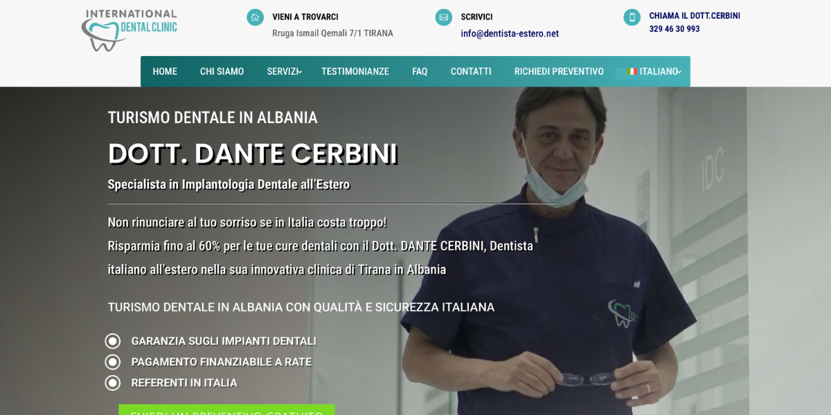 Sito International Dental Clinic - campagne Google e Meta Ads Hetaweb